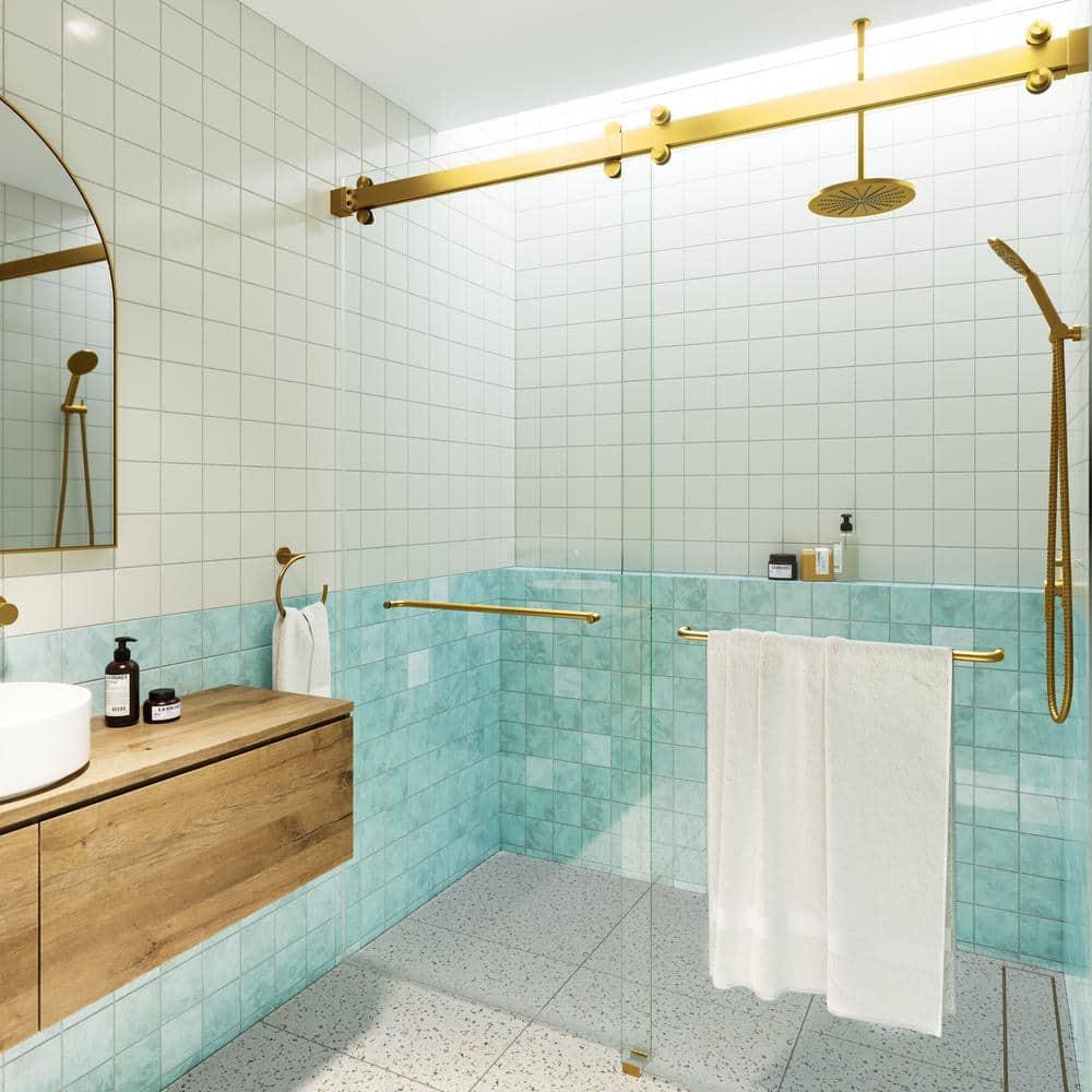 Polaris 60 in. x 78 in. Fully Frameless Sliding Bypass Shower Door