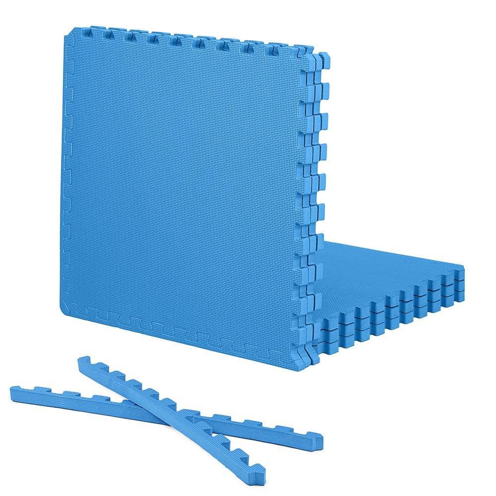 CAP CAP Interlocking Exercise Foam Mats, 24 SQ.FT Diamond, TATAMI, T-Pattern 1-Inch Thickness Tiles