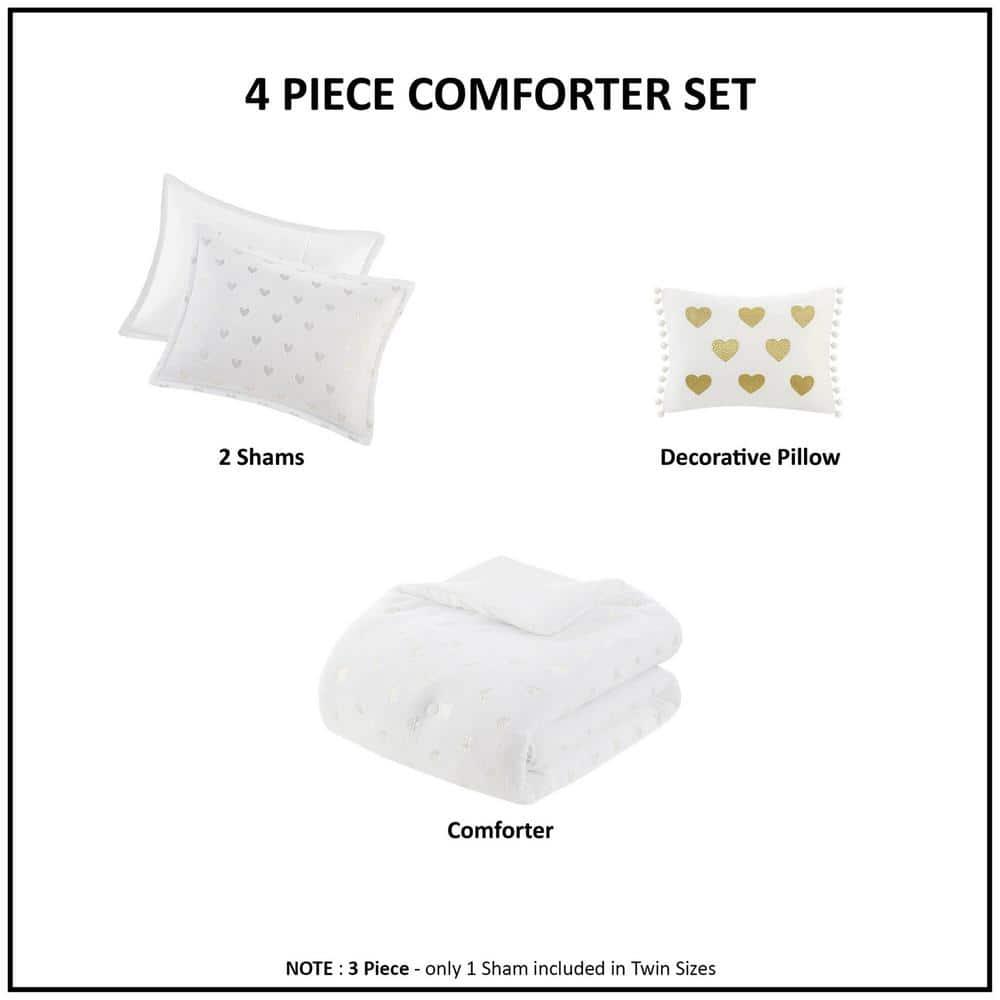 Mi Zone Rosalie Metallic Printed Plush Comforter Set