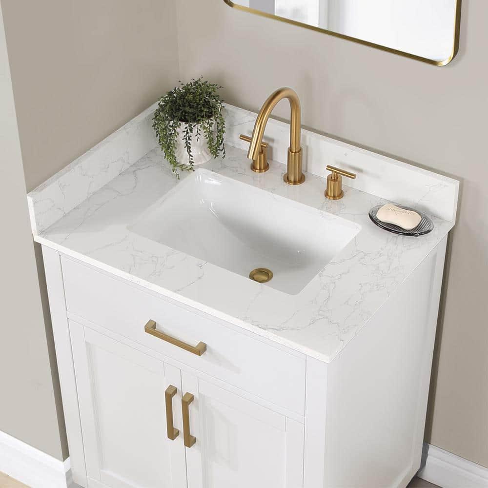 Altair 30" Single Bathroom Vanity in White without Mirror