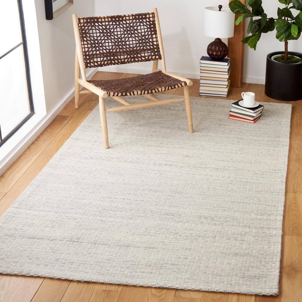 Marbella MRB311 Hand Woven Area Rug - Light Grey - 6'x6' - Safavieh.