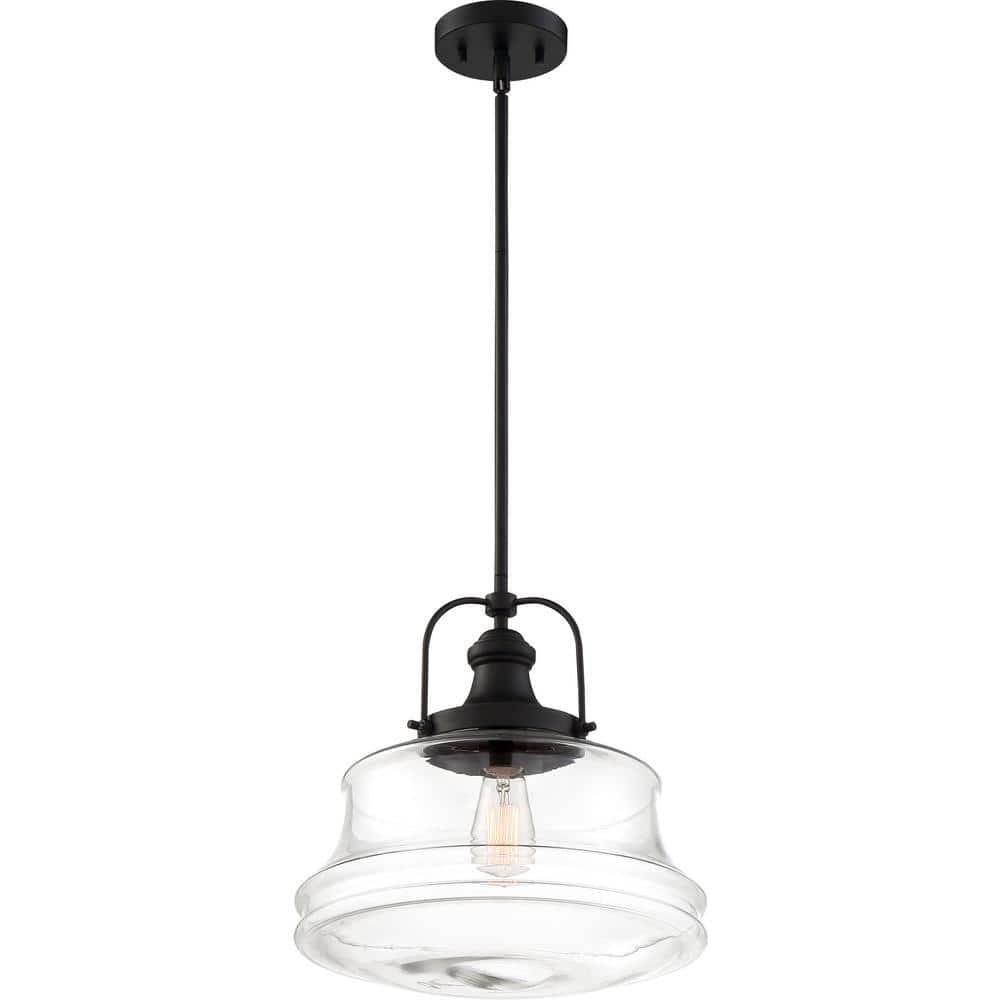 60/6759-Nuvo Lighting-Basel-1 Light Pendant-13.75 Inches Wide by 14.63 Inches High-Matte Black Finish