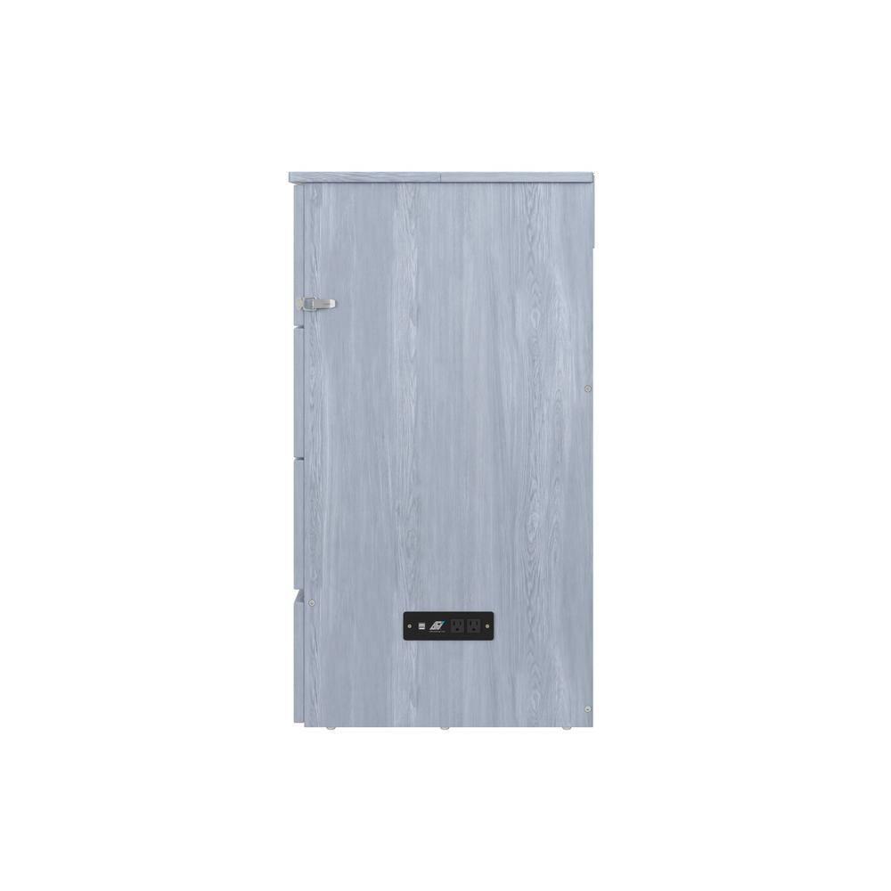 AFI Northfield Driftwood Full Solid Wood Murphy Bed Chest