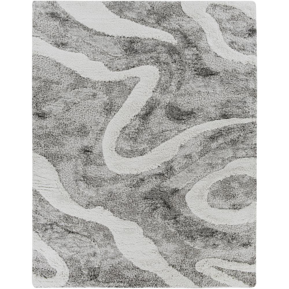 Wade Logan® Dittman Machine Woven Abstract Gray Area Rug