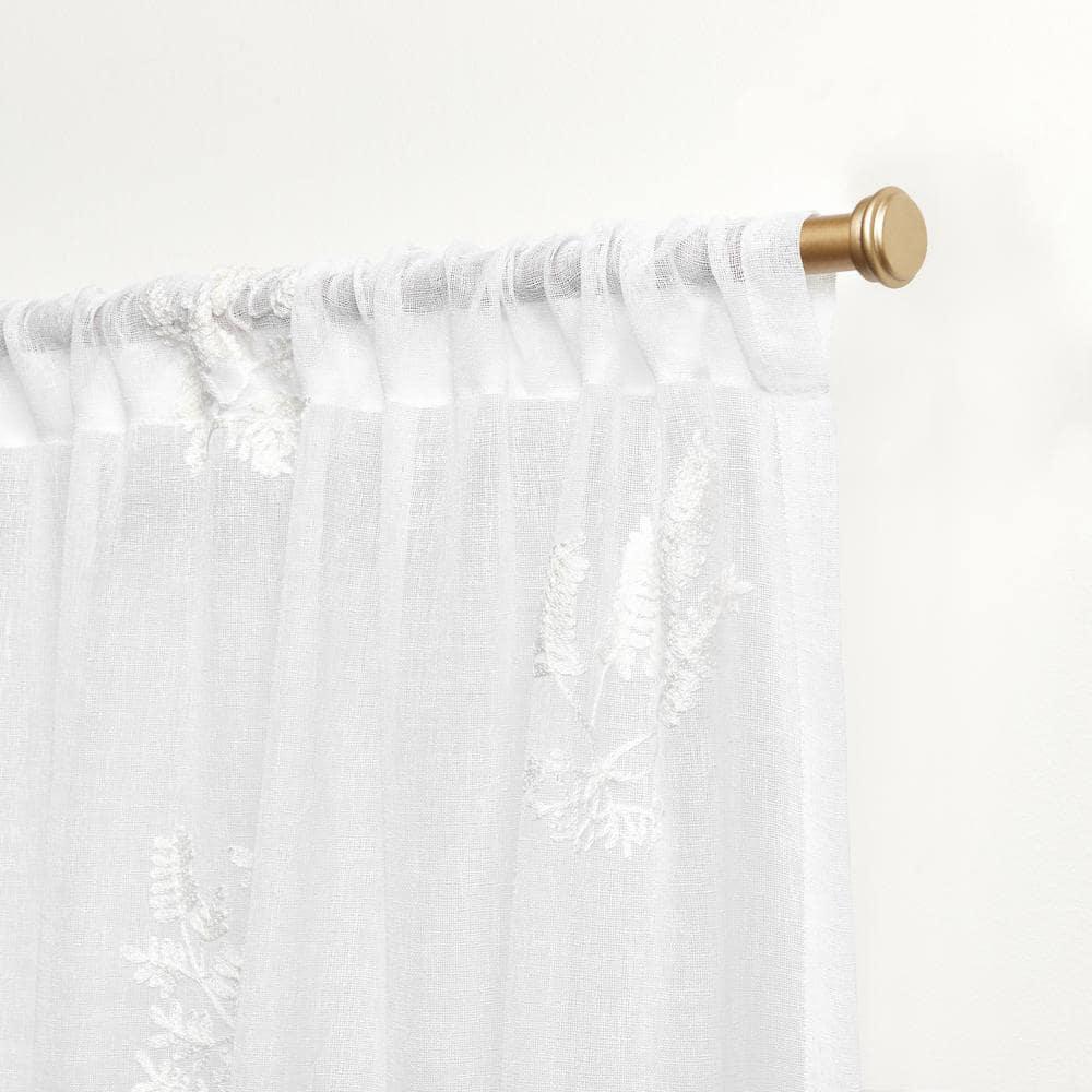 Nicole Miller Nicole Miller New York Mabel Sheer Rod Pocket Curtain Panels Pair (Set of 2)