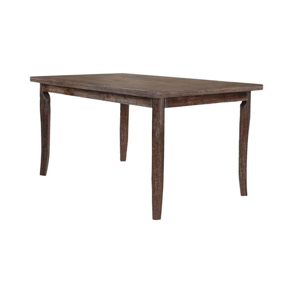 Best Master Transitional Solid Wood Dining Table in Antique Natural Oak