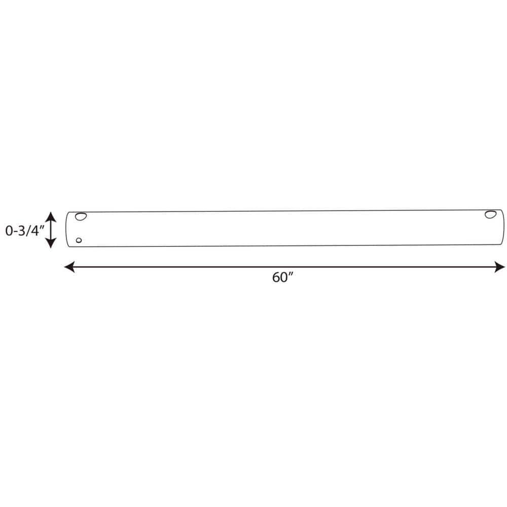 AirPro Collection 60 In. Ceiling Fan Downrod in White