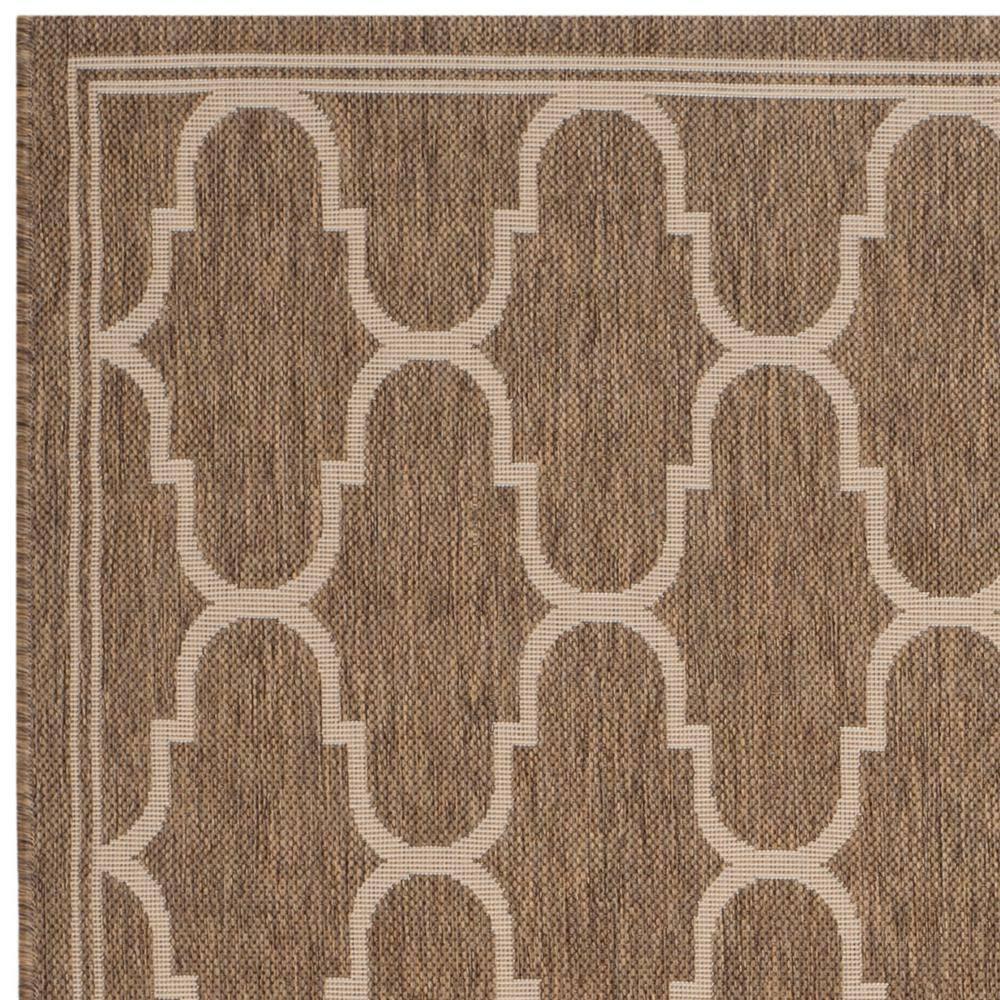Courtyard CY6016 Power Loomed Indoor and Outdoor Area Rug - Brown/Beige - 8'x11' - Safavieh