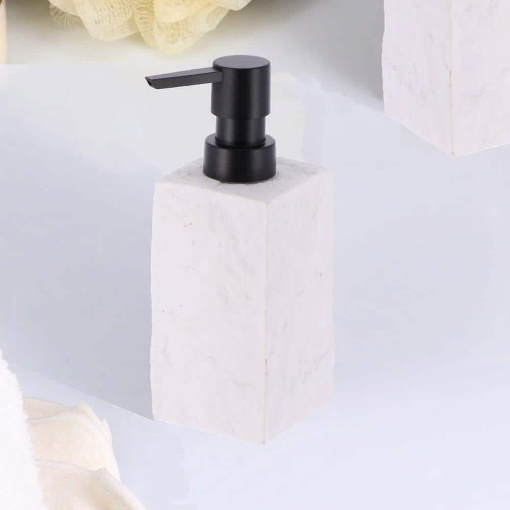 Evideco Stone Bath Square Resin Hand Soap & Lotion Dispenser