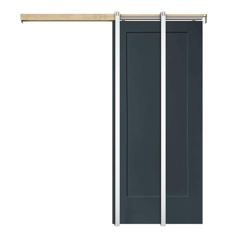 Calhome 80'' Hollow Paneled Painted Sliding Closet Doors