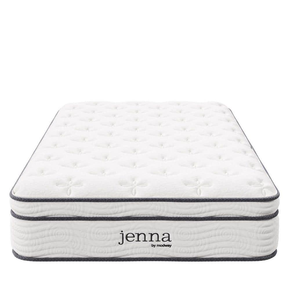 Modway Jenna 10" Innerspring and Foam Twin XL Mattress in White