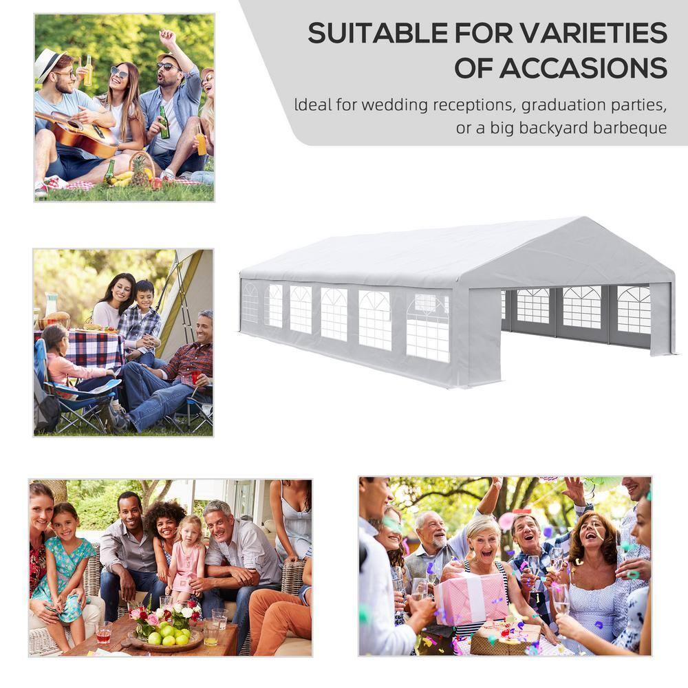 Outsunny 39 Ft. W x 23 Ft. D Steel Canopy