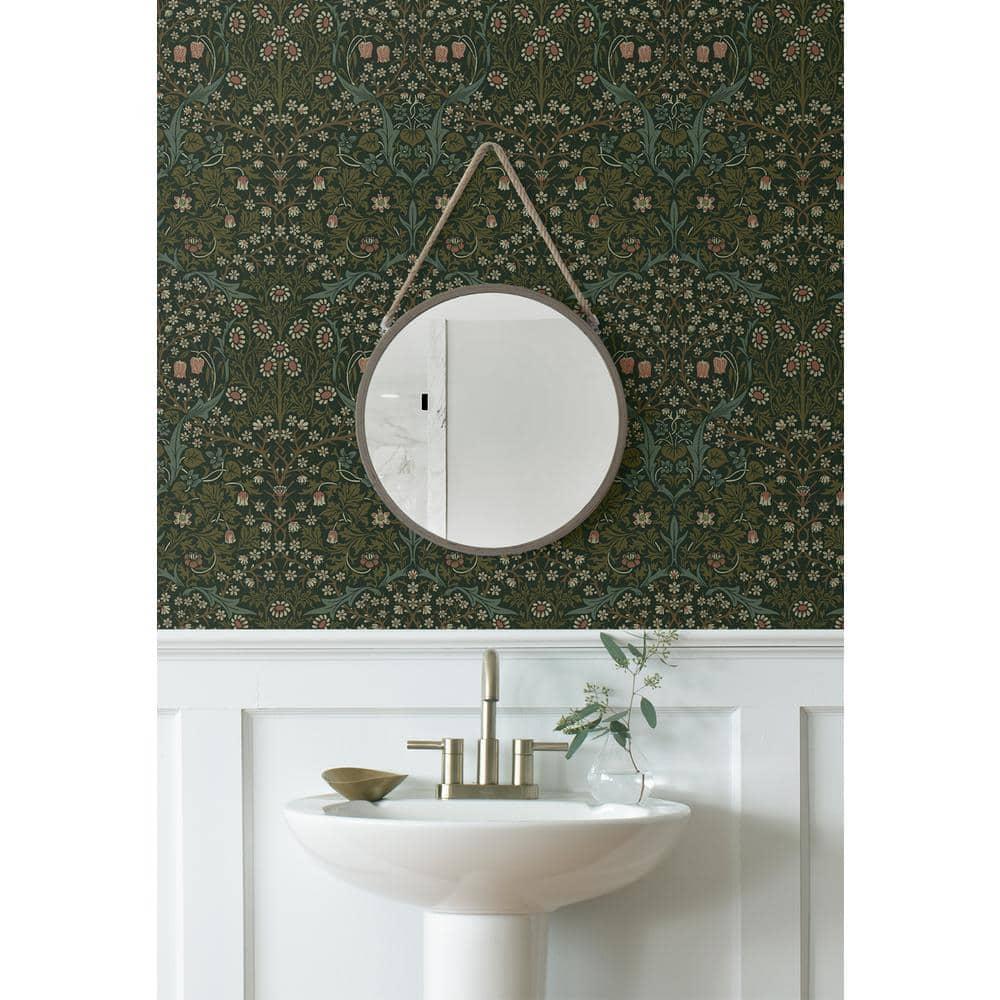 NextWall Greenery Victorian Garden Floral Peel and Stick Wallpaper