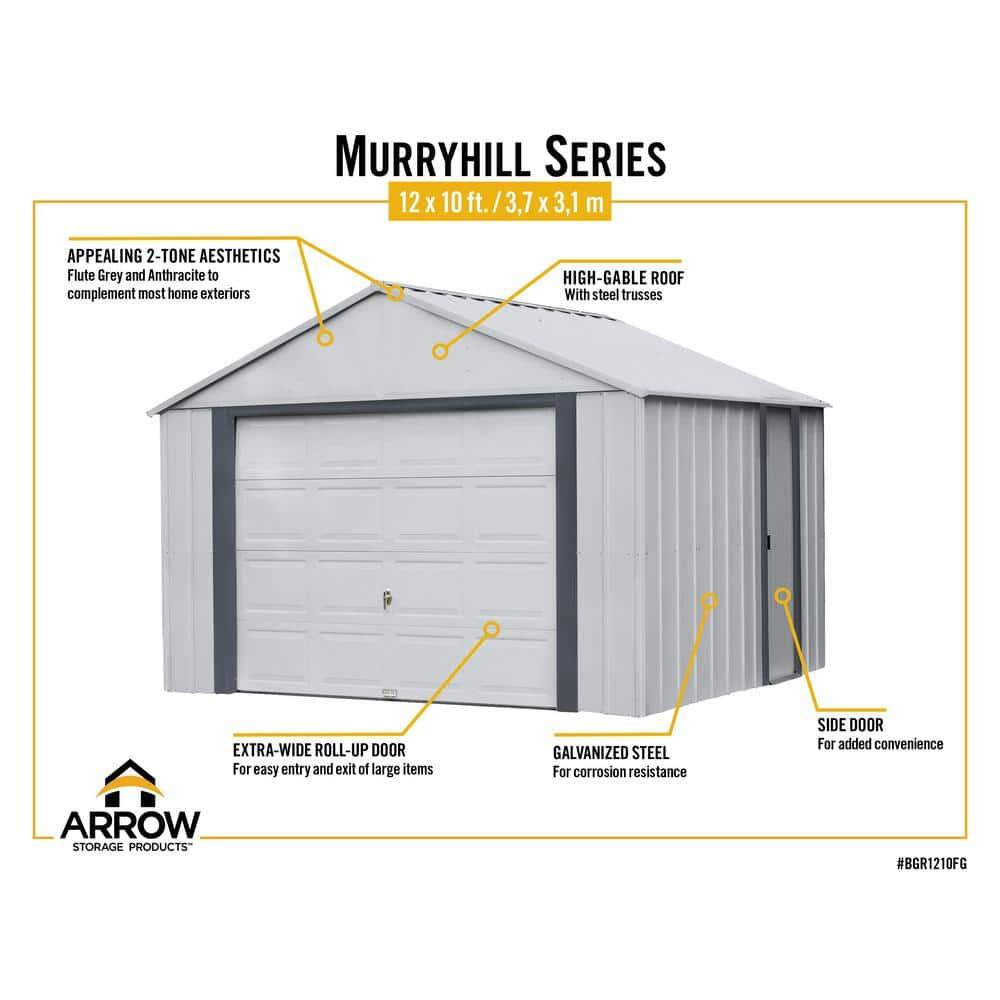 Arrow Murryhill 12 ft. W x 17 ft. D Metal Storage Shed