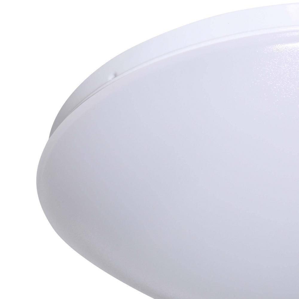 11 in. Low-Profile 1-Light White LED Puff Flush Mount