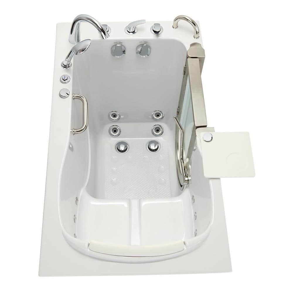 Royal 32"x52" Acrylic Hydro Massage Walk-In Bathtub, Heated Seat, Fast Fill Faucet, 2" Dual Drain