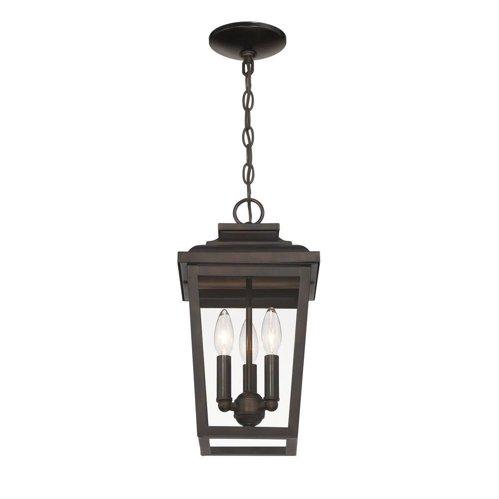 Minka Lavery - Irvington Manor - 3 Light Outdoor Pendant-15.5 Inches Tall and
