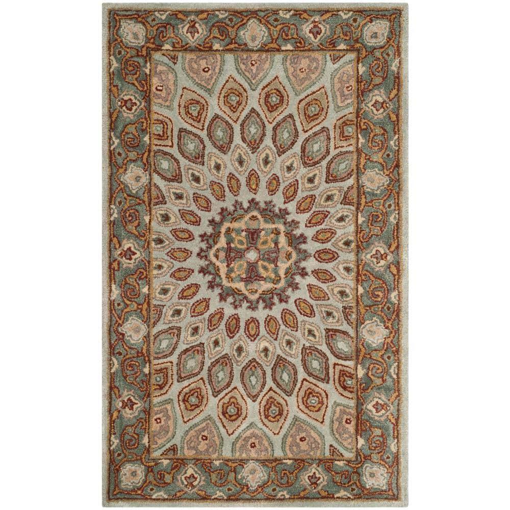 Heritage HG914 Hand Tufted Area Rug - Blue/Grey - 3'x5' - Safavieh.