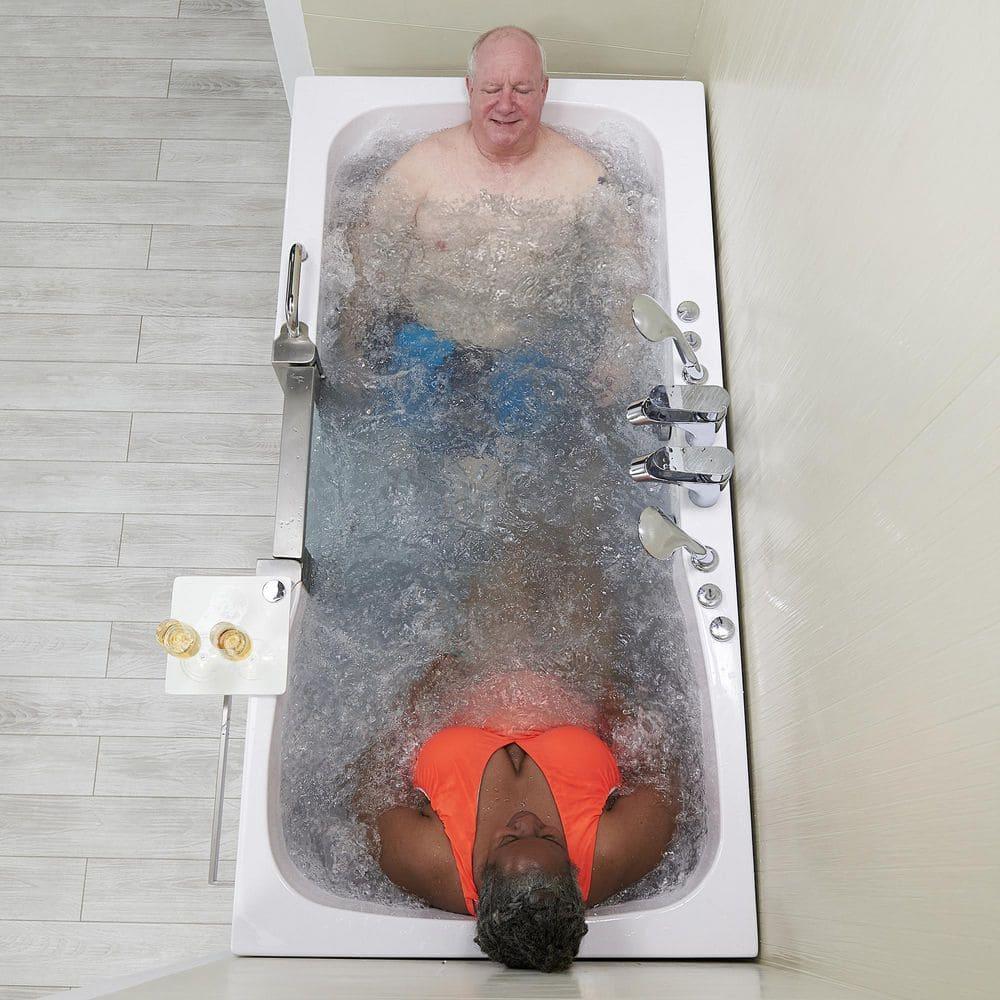 Ella Walk In Baths Escape 72'' x 36'' Walk-in Acrylic Bathtub with Faucet 93285-22Ph