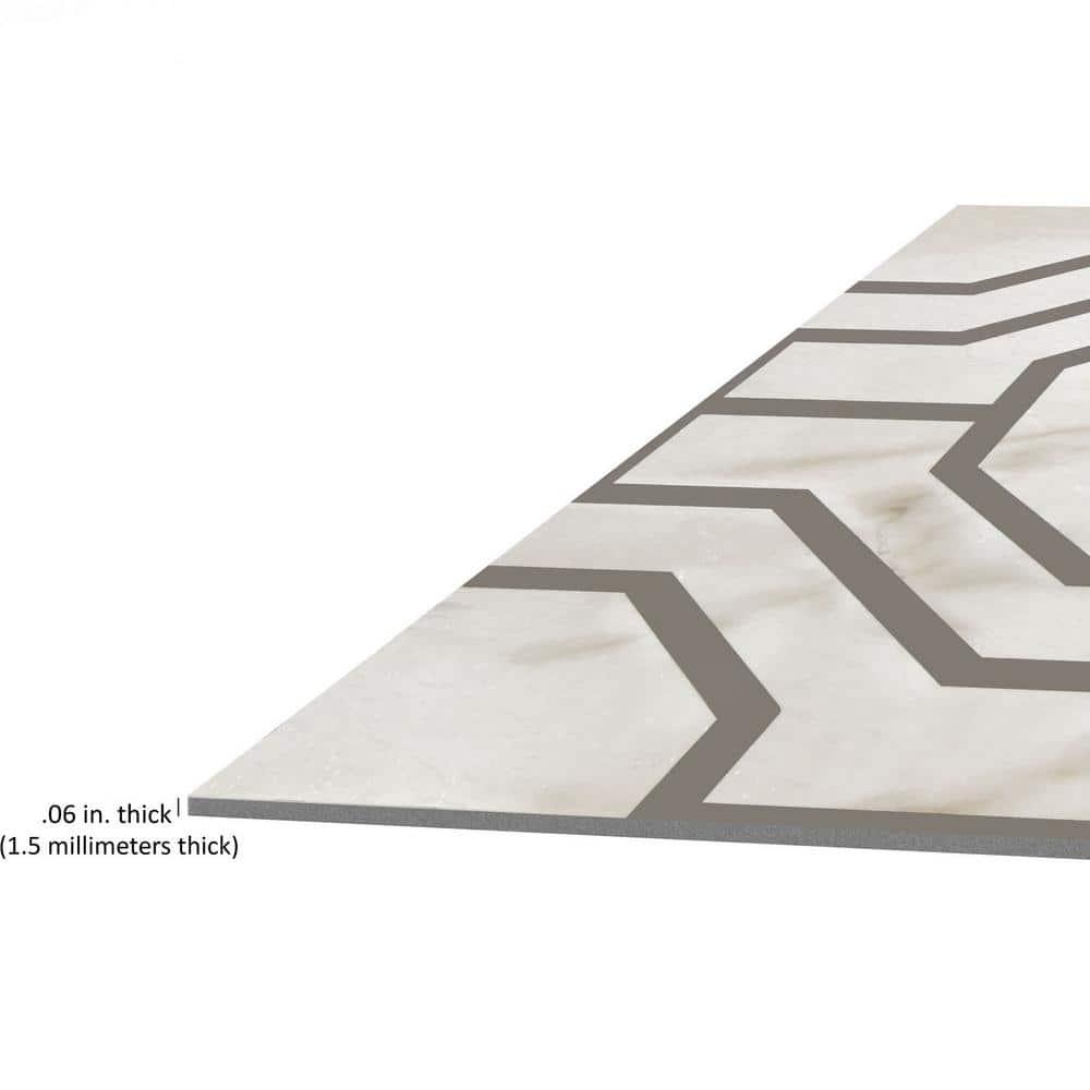 Achim Retro 12x12 Self Adhesive Vinyl Floor Tile - Octagon - 20 Tiles/20 sq. ft.