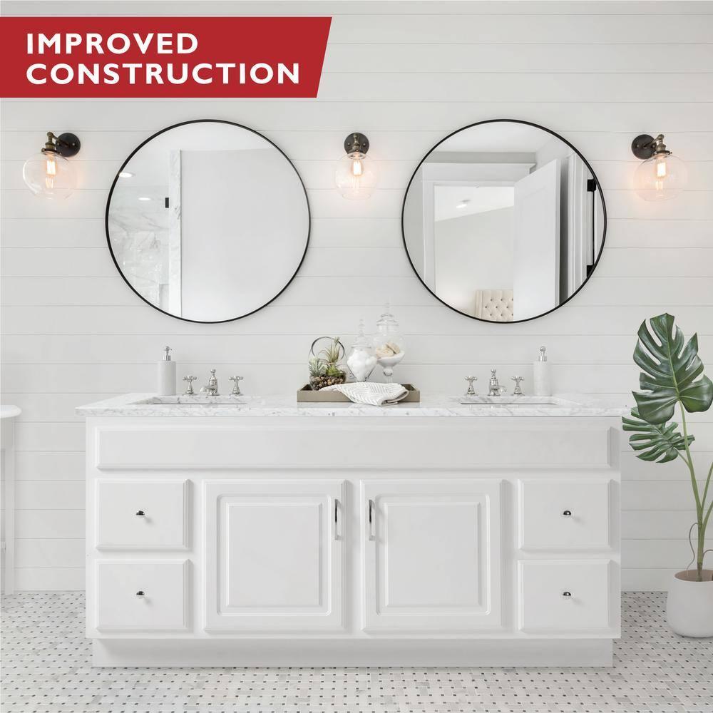 Concord 60 Inch Bathroom Vanity Cabinet, Solid Wood, Fully Assembled, White