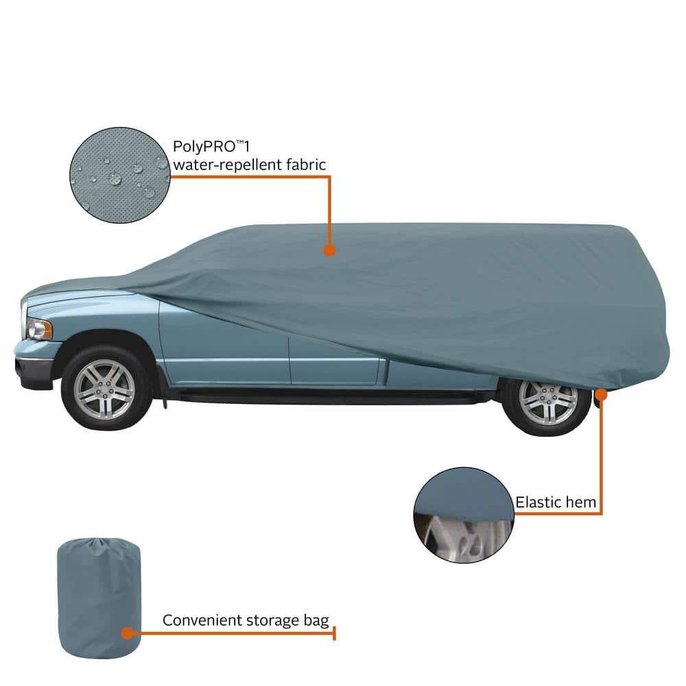 Polyester Outdoor Full-Size Car Cover in Gray