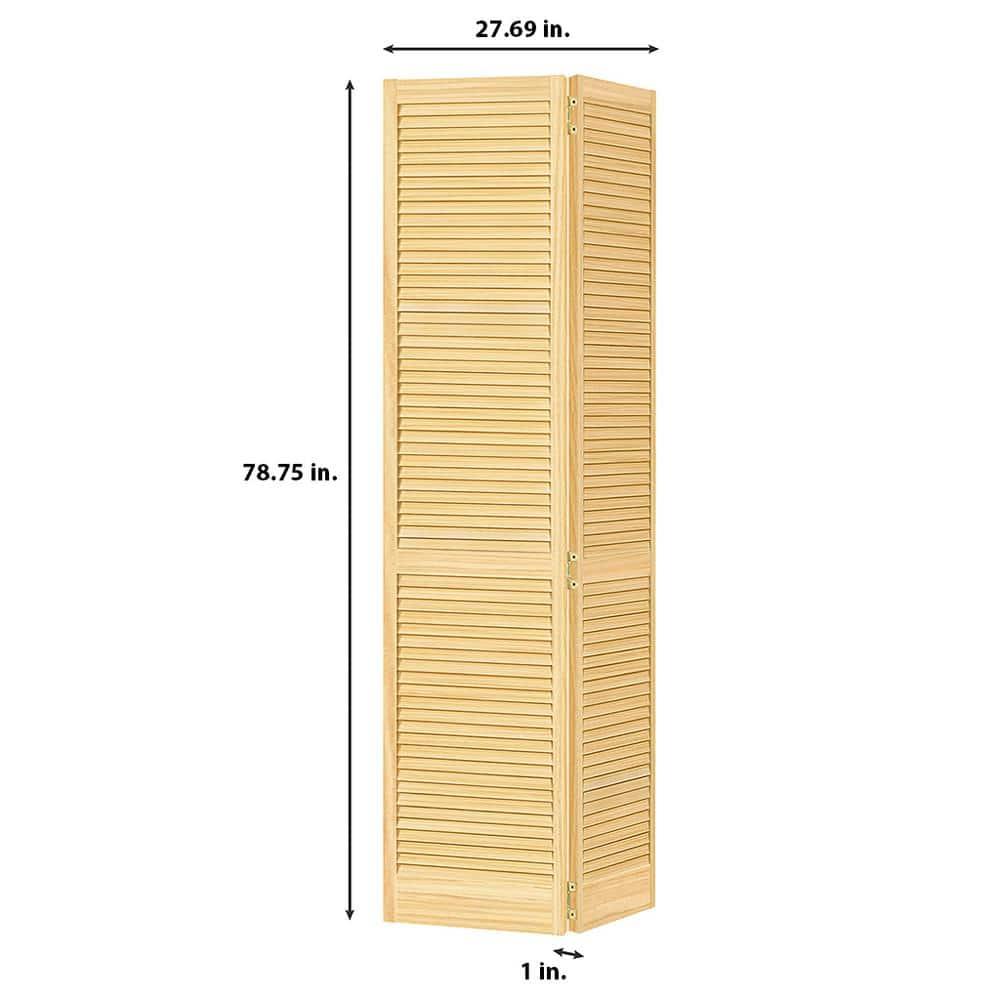 Kimberly Bay Bi-fold Traditional Louver-Louver Unfinished 80 x 28