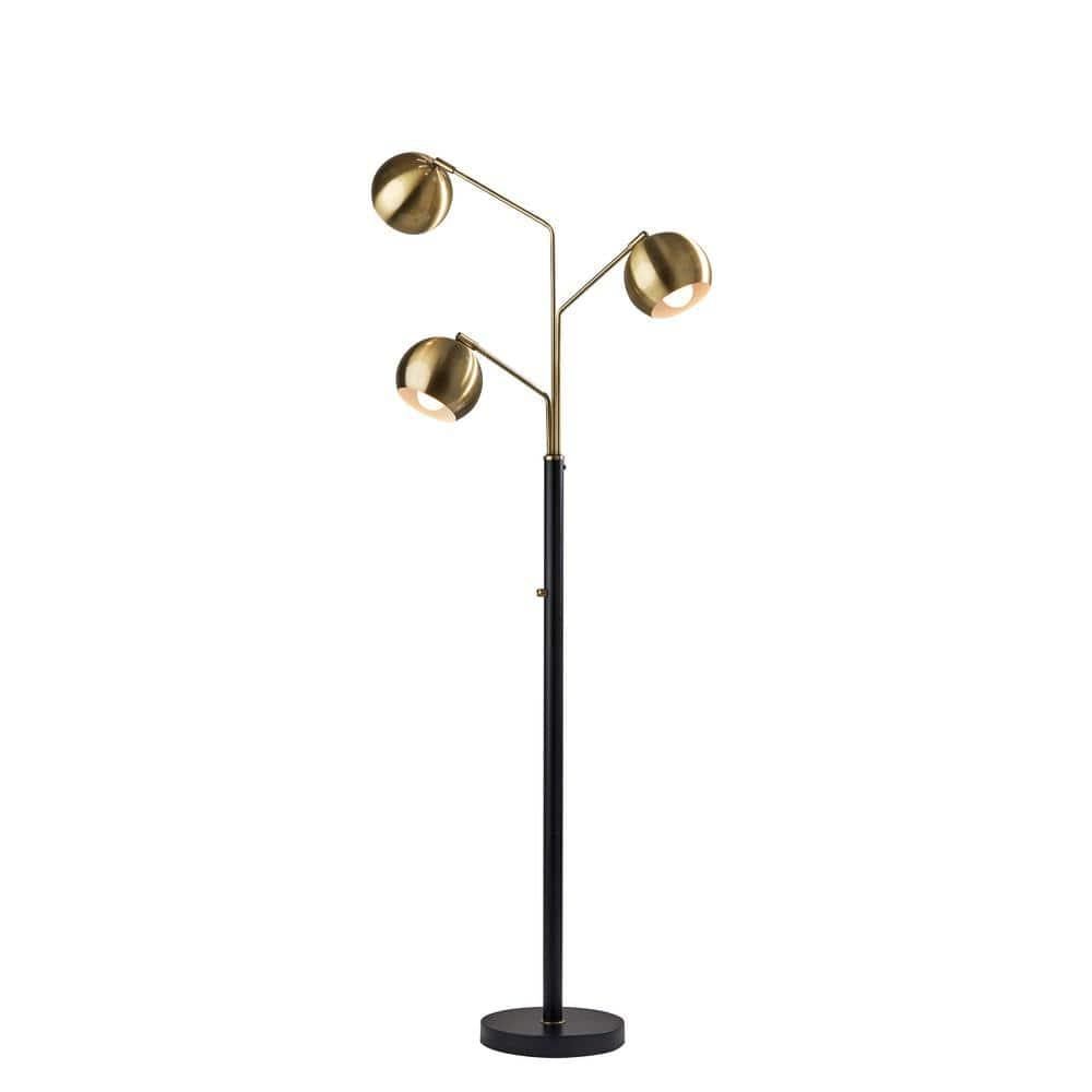 Brooks Metal Triple Head Floor Lamp (68")
