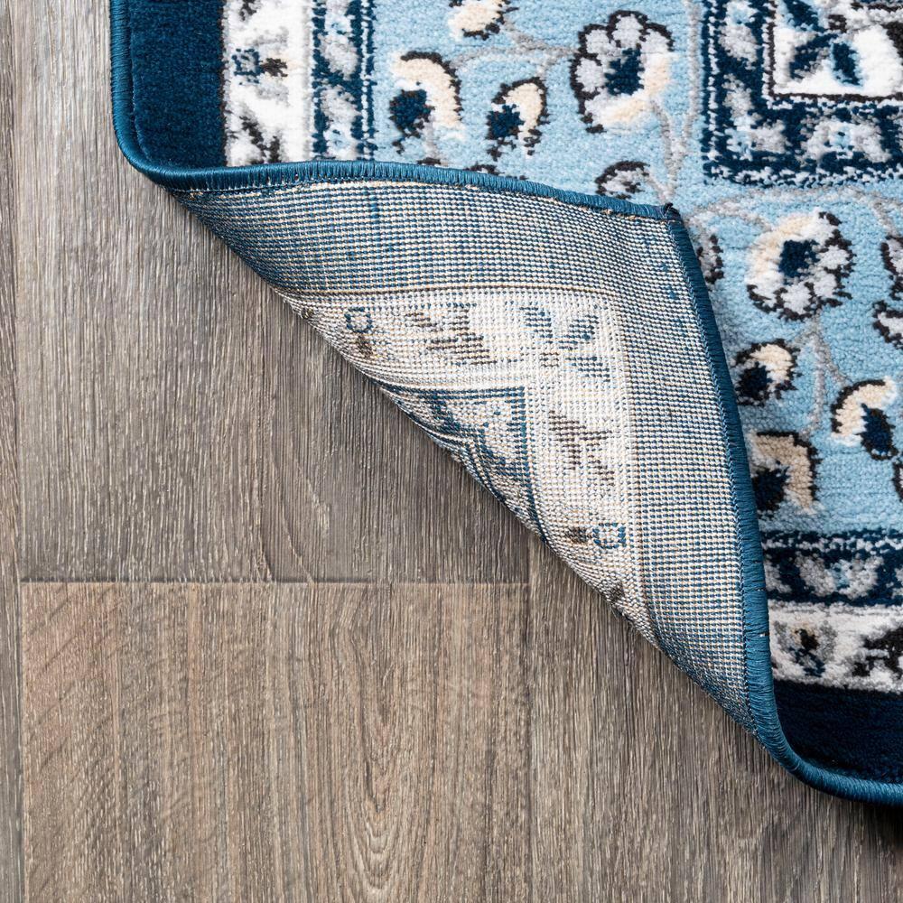 3'x 5' Palmette Modern Persian Floral Area Rug, Navy/Blue - JONATHAN Y