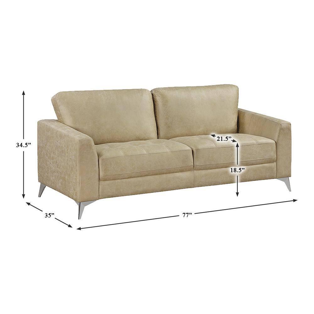 Lexicon Cazon Microfiber Sofa in Sand