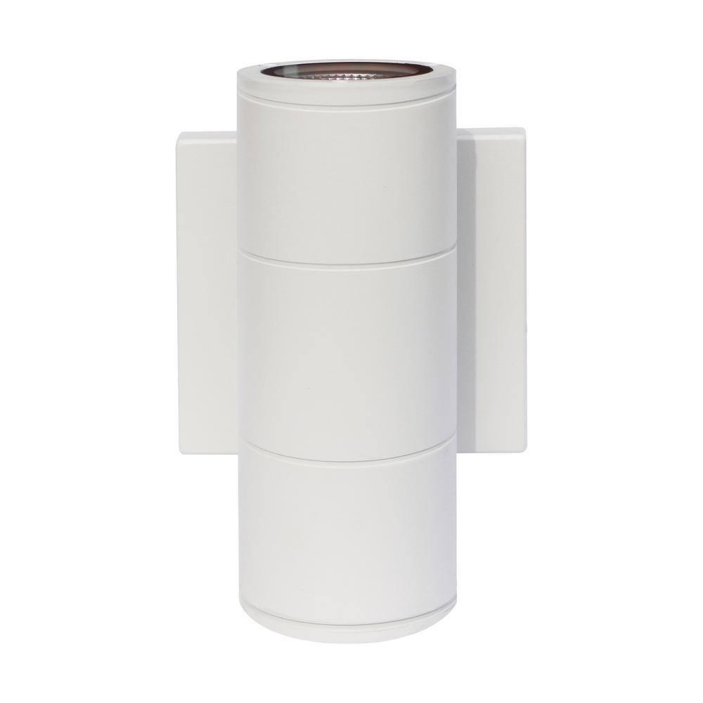 Nuvo Lighting 68086 - 2 Light LED Small Up and Down Sconce Fixture White Finish 10W 120/277V Outdoor Sconce LED Fixture