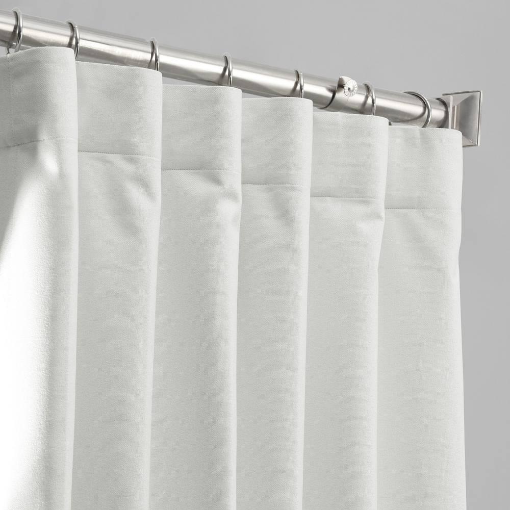 HPD Half Price Drapes Vintage Blackout Curtains for Bedroom - 120 Inches Long Thermal Cross Linen Weave Full Light Blocking 1 Panel Blackout Curtain, (50W x 120L), Starlight Off White