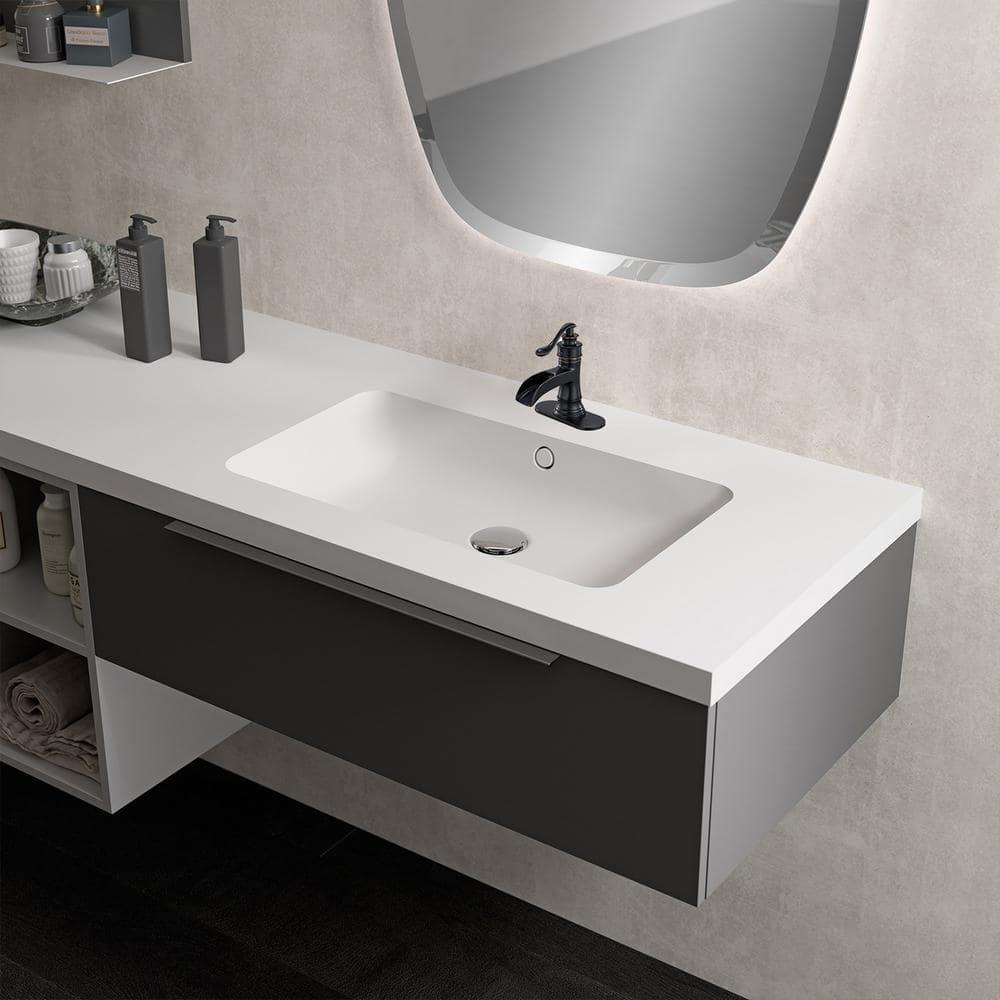 Single-Hole Single-handle Bathroom Faucet with Drain Assembly