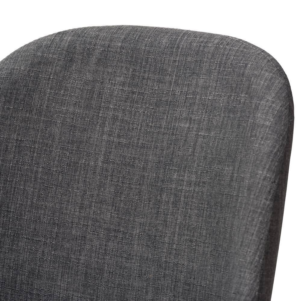 Set of 2 Cody Mid Century Modern Dining Chairs - Baxton Studio: Walnut, Fabric Seat, Foam-Padded, Retro Look