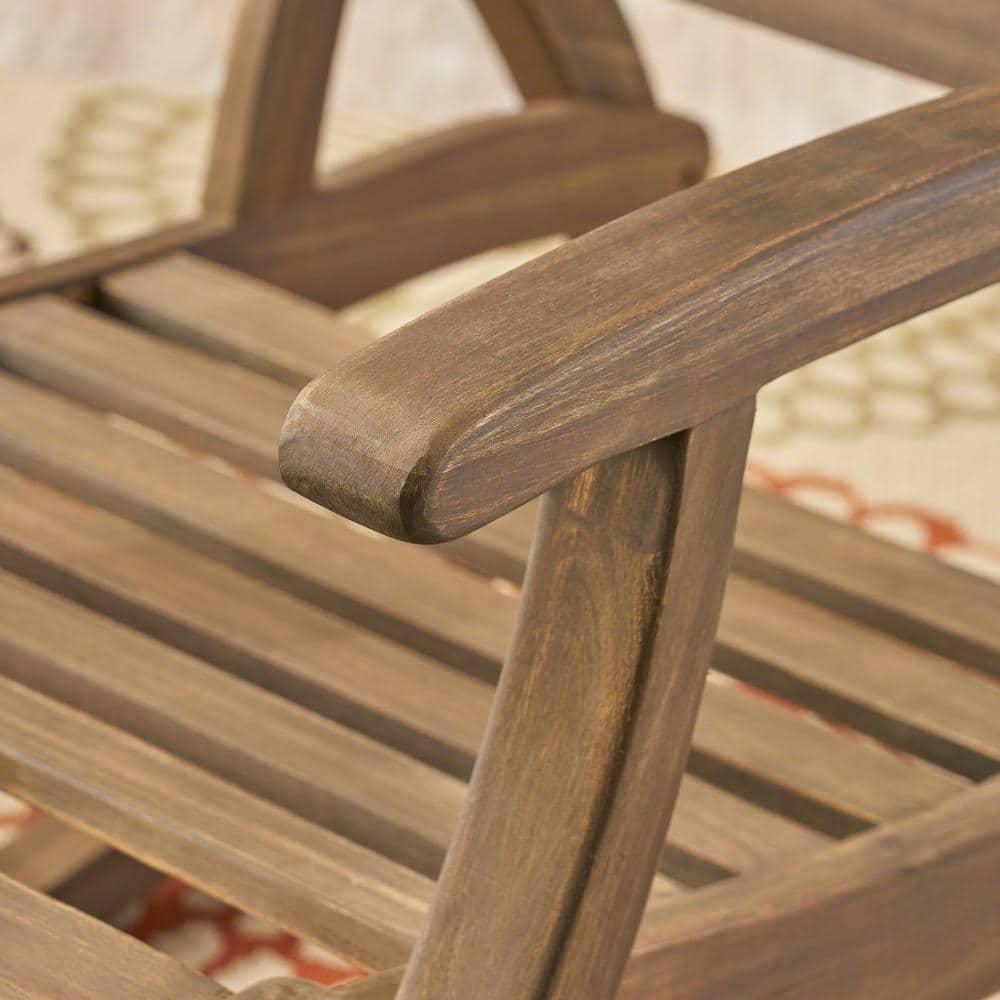 Highland Dunes Outdoor Cathleen Rocking  Solid Wood Chair