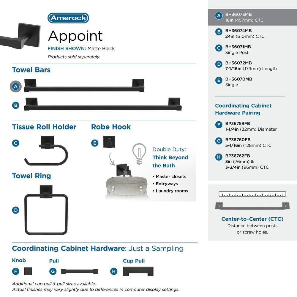 Appoint 19.87" Wall Mounted Towel Bar