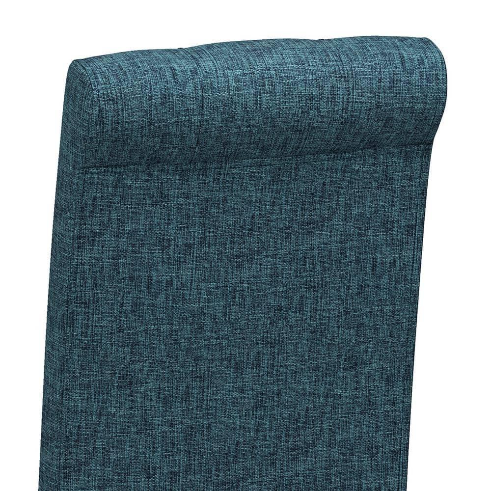 Simpli Home Cosmopolitan Tufted Upholstered Dining Chair with Curved Back in Modern Style (Set of 2) (Set of 2)