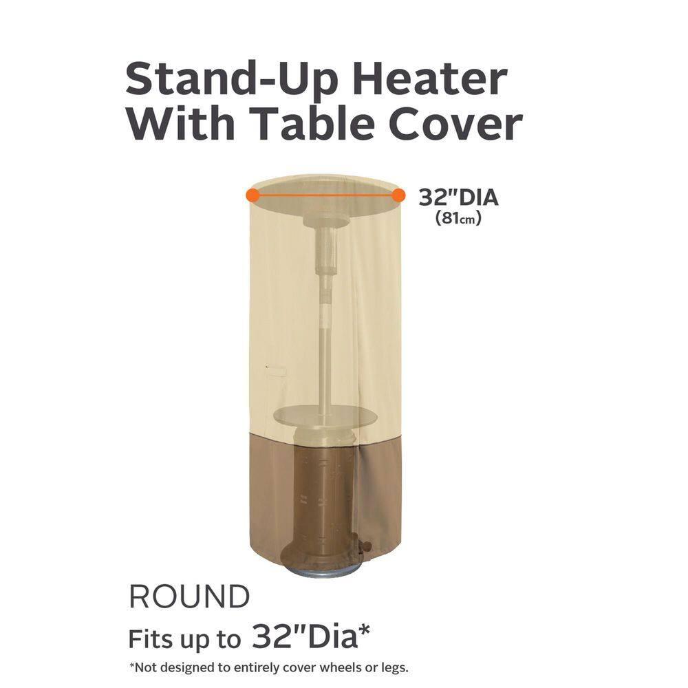 Classic Accessories Veranda™ Calentador de Patio Redondo con Cubierta de Mesa - Cubierta Exterior Resistente Al Agua (55-995-015101-00)