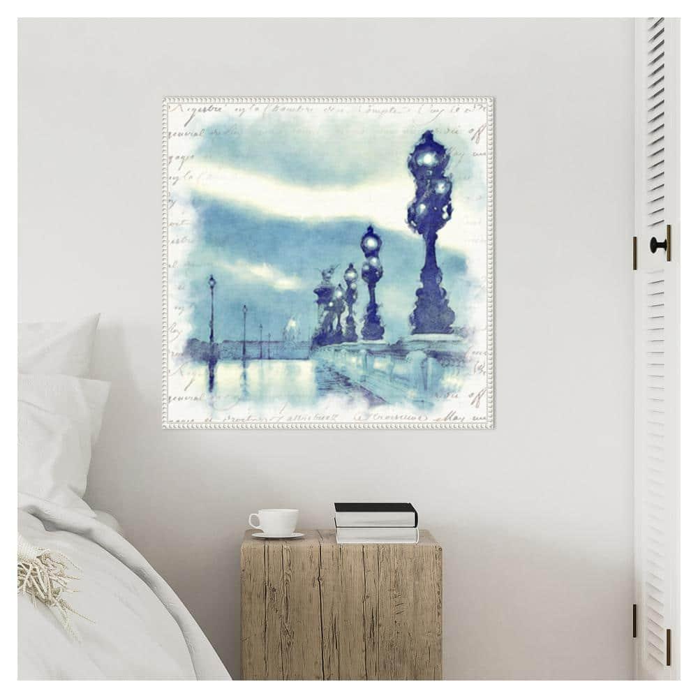 Amanti Art 30"x30" Paris in Blue II by Noah Bay Framed Canvas Wall Art Print