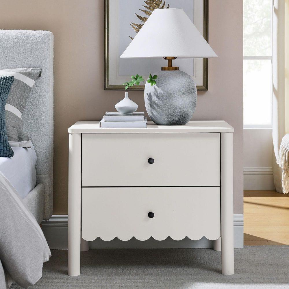 Modway Emmeline Scalloped 2-Drawer Nightstand