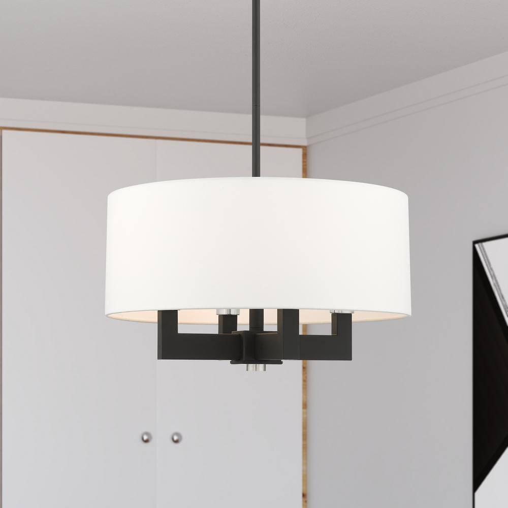 Livex Lighting Cresthaven 4 - Light Chandelier in  Black