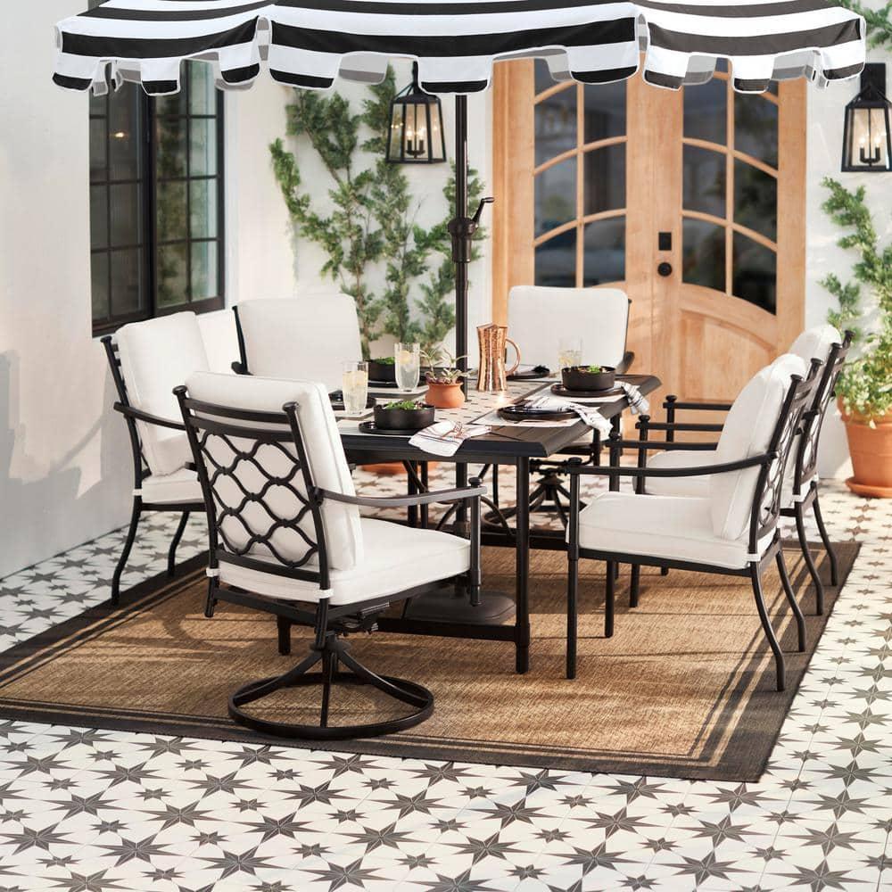 Gertmenian Paseo Soroa Chestnut Brown/Black Classic Border Indoor/Outdoor Flatweave Area Rug