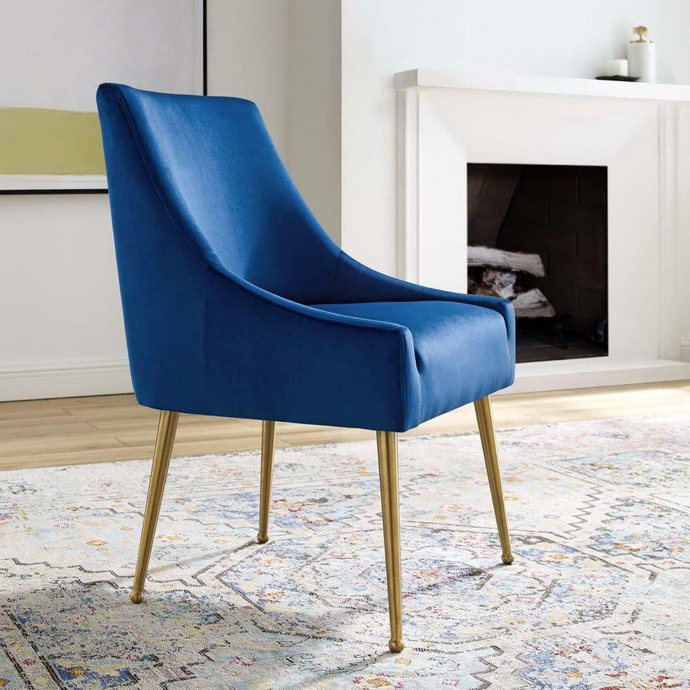 Discern Performance Velvet Dining Chair with Brushed Gold Legs - Modway