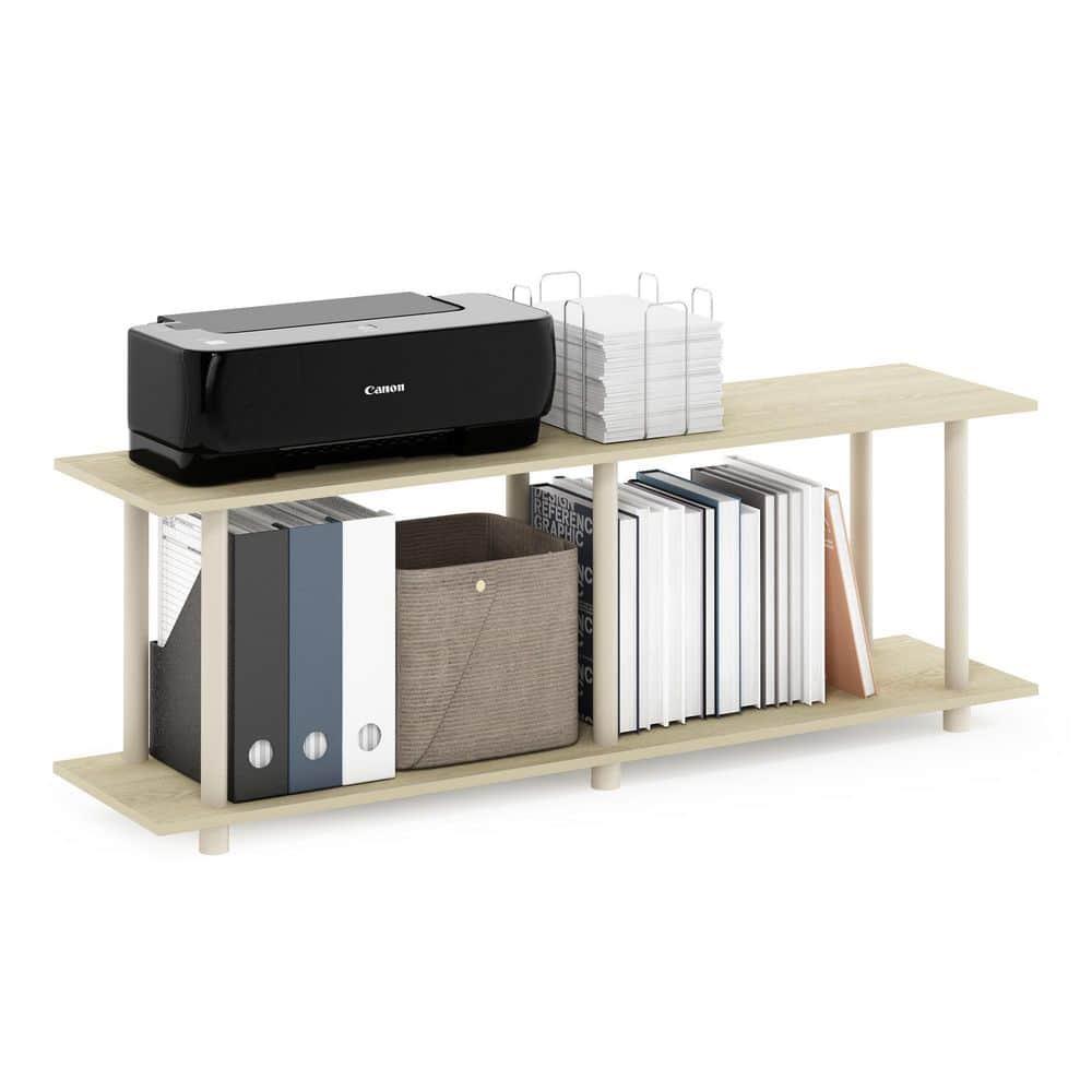Furinno 22086BHOBE Turn-N-Tube No Tools Modern Rectangle Side Table, Bauhaus Oak & Beige