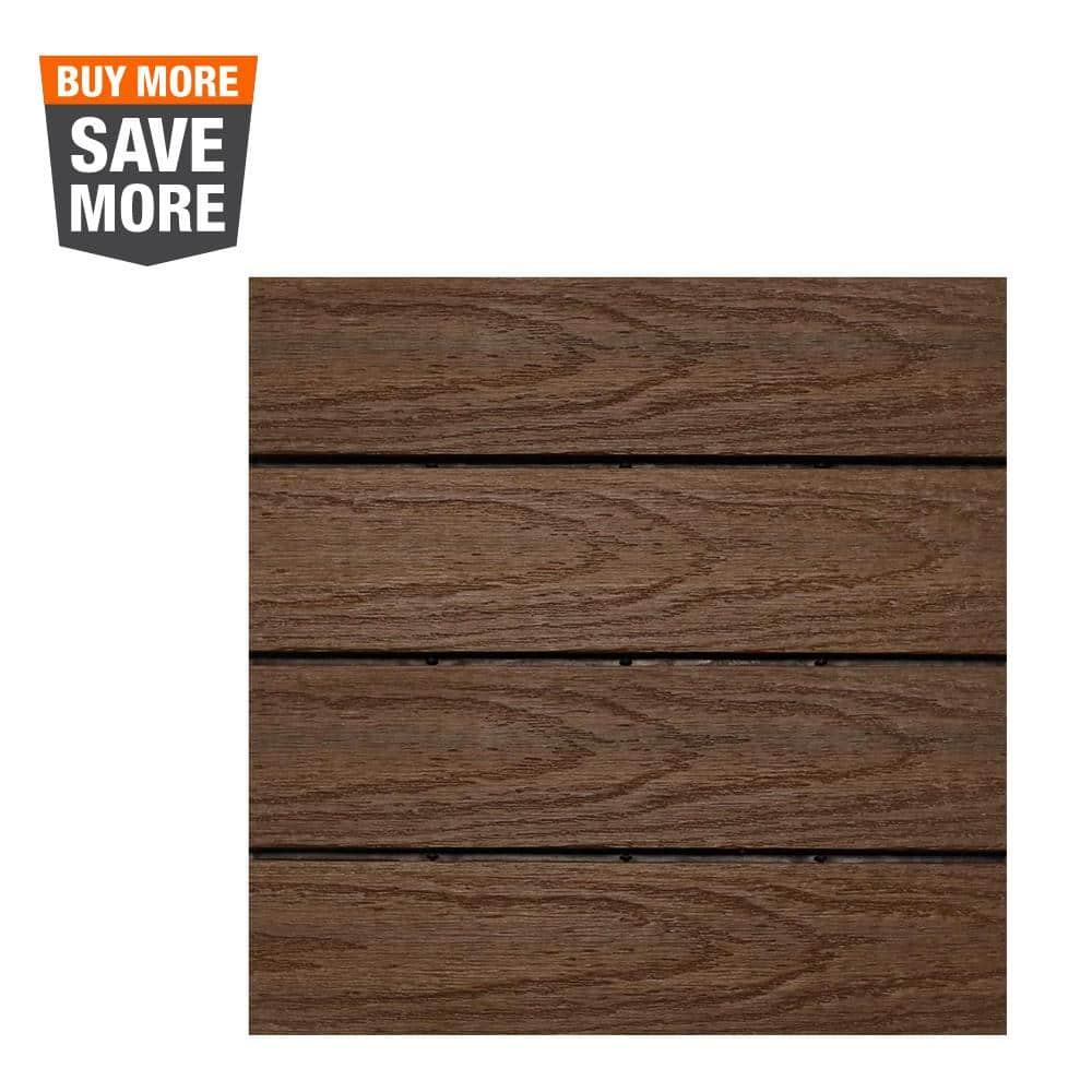 UltraShield Naturale Composite 12" x 12" Interlocking Deck Tile