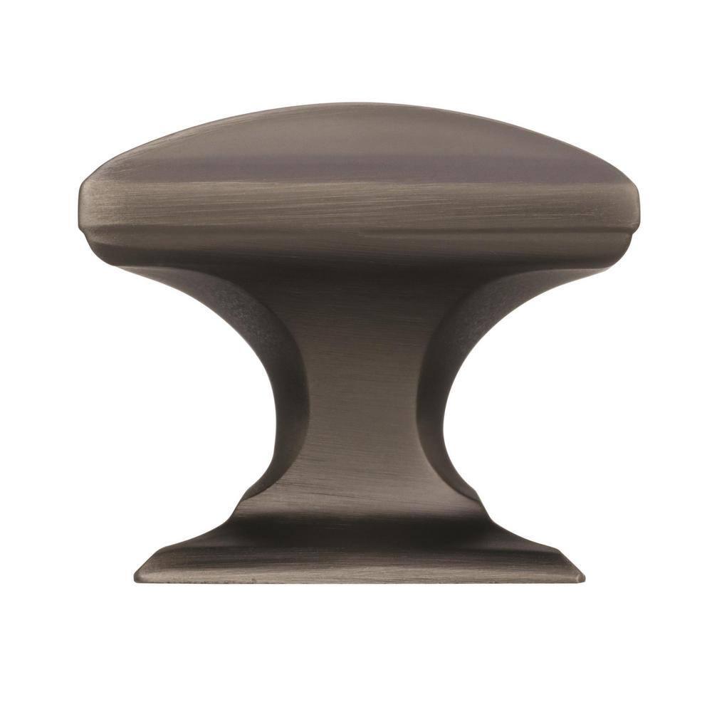 Amerock Candler 1-1/4 inch (32mm) Length Antique Silver Cabinet Knob