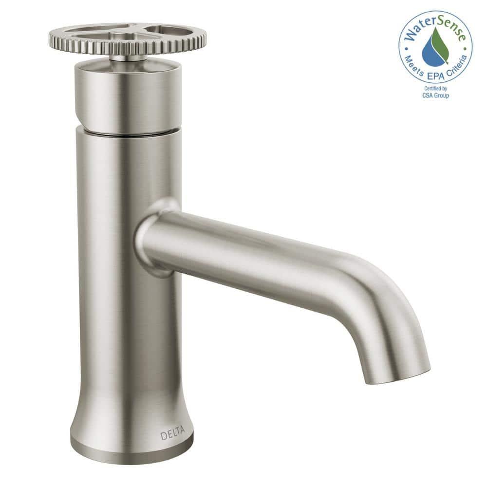 Trinsic Single Hole Bathroom Faucet with Wheel Handle, Single Handle Bathroom Sink Faucet