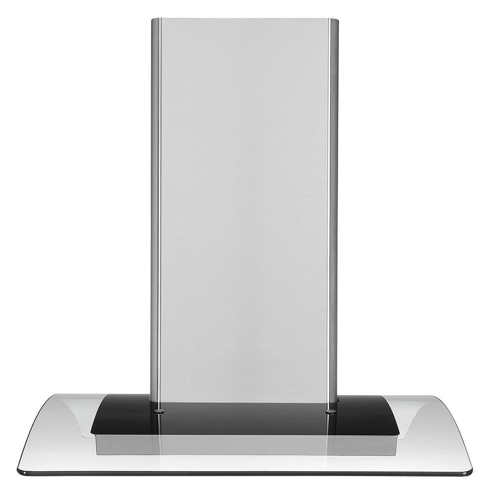 Ancona Convertible Island Glass Canopy Range Hood, Night Light Feature, 36 in.