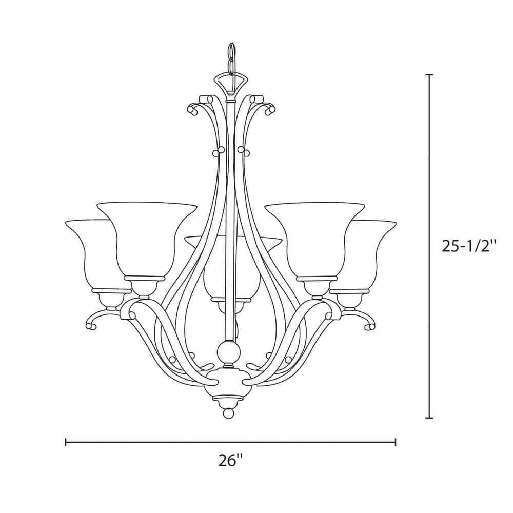 Vaxcel Monrovia 5 - Light Chandelier in  Royal Bronze