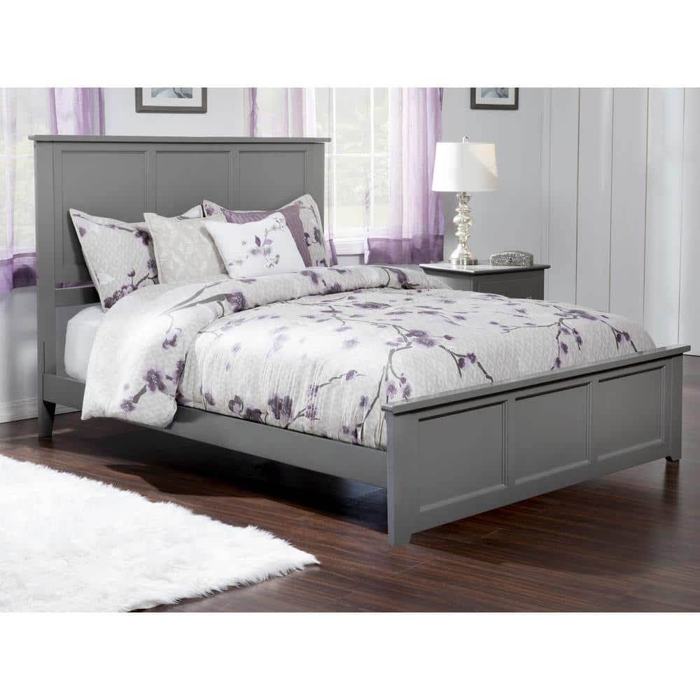 Atlantic Furniture  Madison Queen Traditional Bed with Matching Foot Board - Grey
